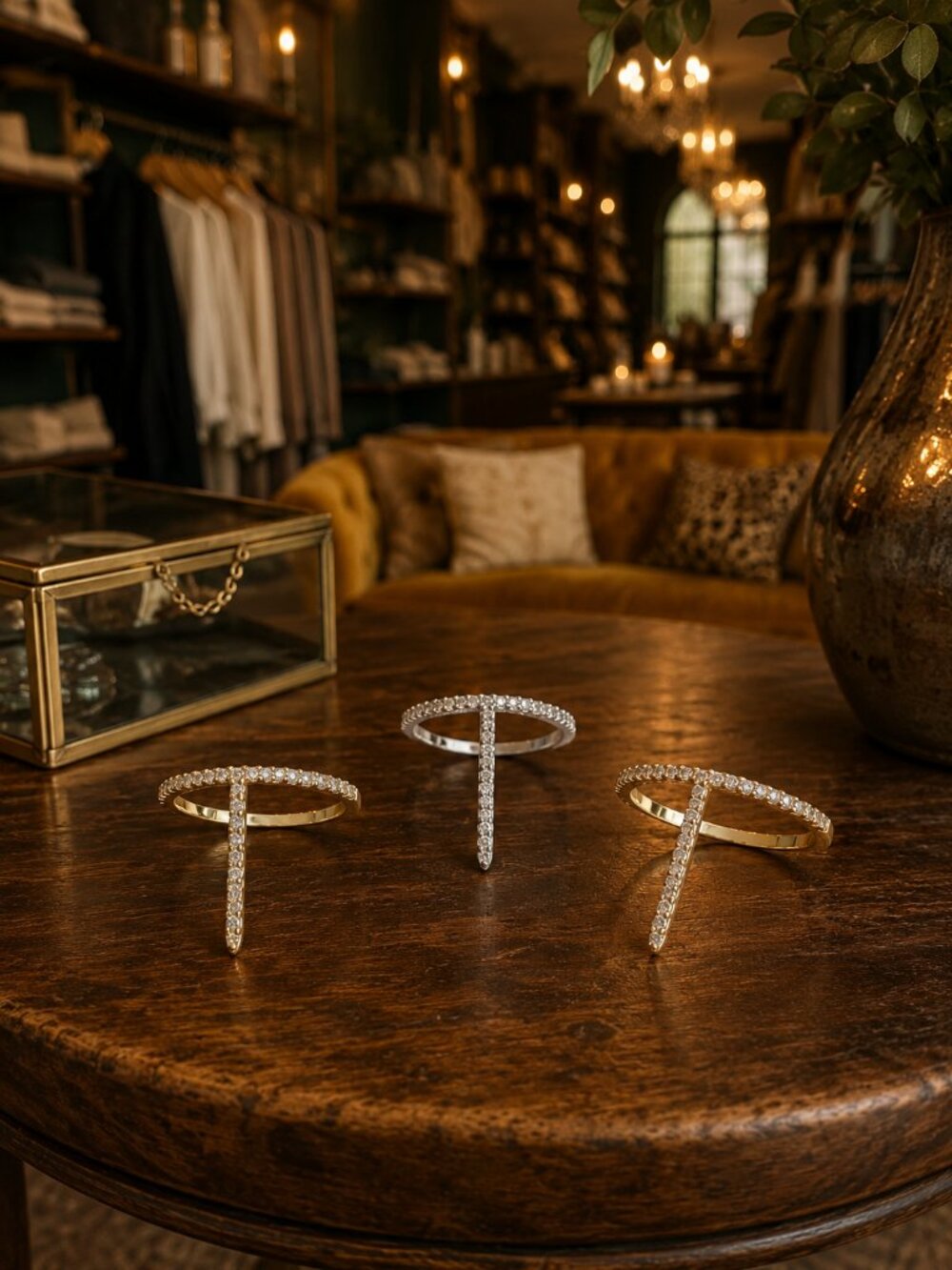 Minimalist Dainty T Ring